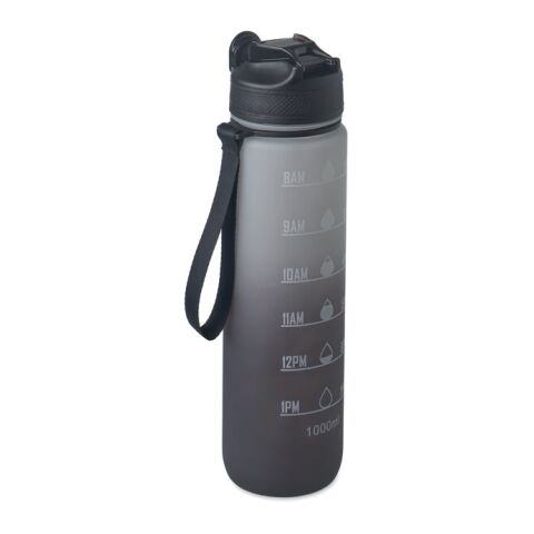 Bouteille de sport RPET 1L noir | sans marquage | non disponible | non disponible | non disponible