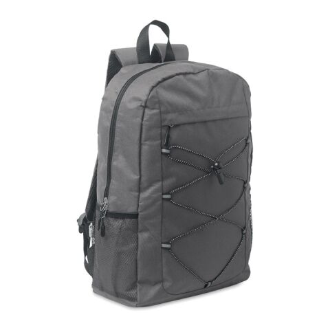 Sac à dos polyester 600D RPET gris foncé | sans marquage | non disponible | non disponible | non disponible