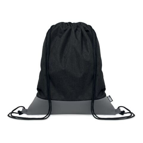 Sac à cordon en PU RPET 2 tons noir | sans marquage | non disponible | non disponible | non disponible