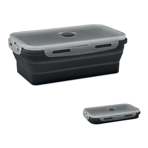 Lunchbox en silicone pliable noir | sans marquage | non disponible | non disponible | non disponible