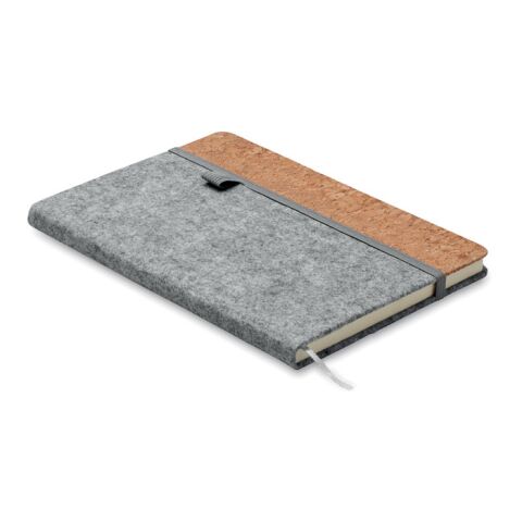 Carnet A5 en liège RPET gris | sans marquage | non disponible | non disponible | non disponible