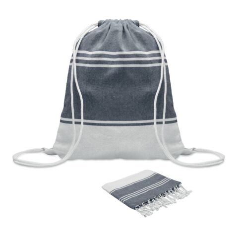 Fouta et sac assorti bleu | sans marquage | non disponible | non disponible | non disponible