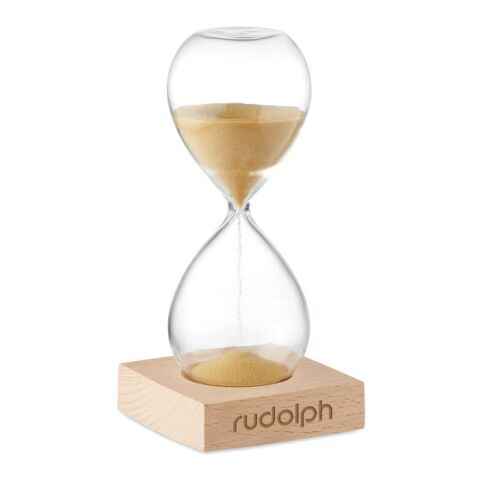 Sablier en verre 5 minutes beige | sans marquage | non disponible | non disponible