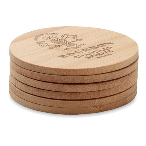 Lot de 6 sous-verres en bambou