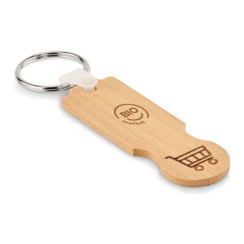 Bamboo euro token key ring bois | sans marquage | non disponible | non disponible