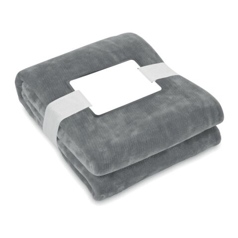 RPET fleece blanket 280 gr/m² gris foncé | sans marquage | non disponible | non disponible | non disponible