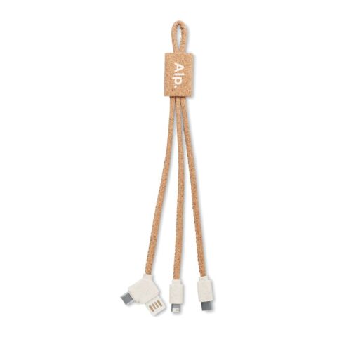 3 in 1 charging cable in cork beige | sans marquage | non disponible | non disponible