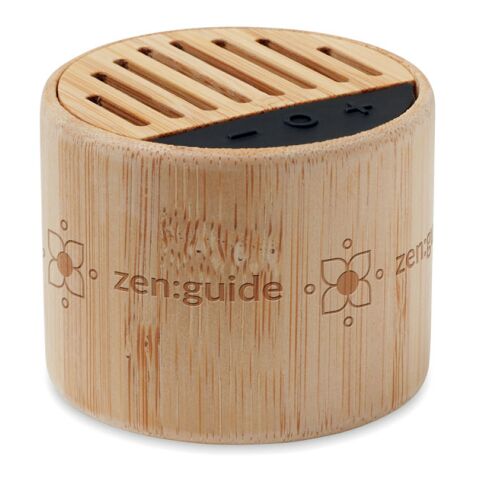 Round bamboo wireless speaker bois | sans marquage | non disponible | non disponible | non disponible