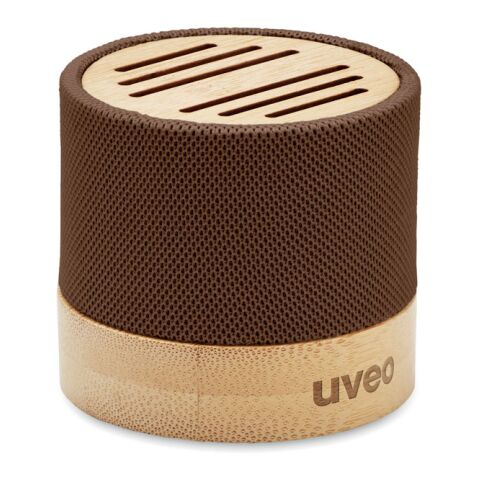 Bamboo RPET wireless speaker Chocolat | sans marquage | non disponible | non disponible