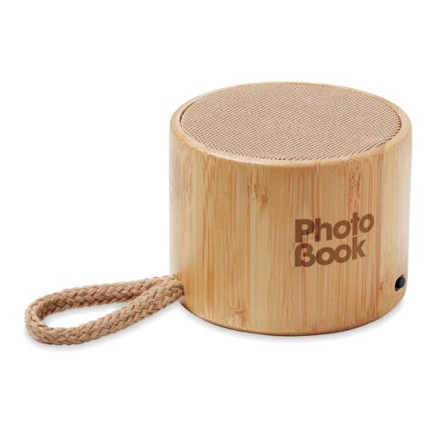 Round bamboo wireless speaker bois | sans marquage | non disponible | non disponible