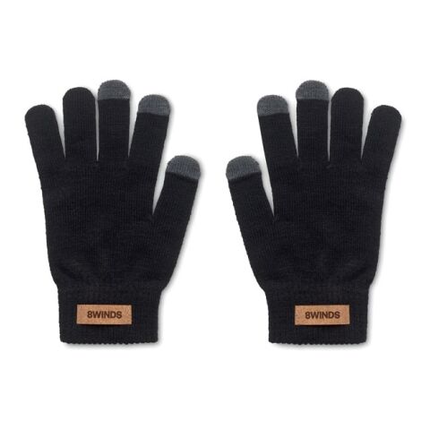 Gants tactiles en RPET noir | sans marquage | non disponible | non disponible | non disponible