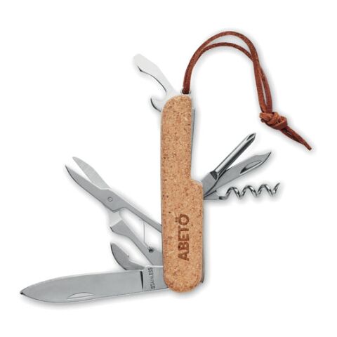 Couteau multi-outils en liège beige | sans marquage | non disponible | non disponible