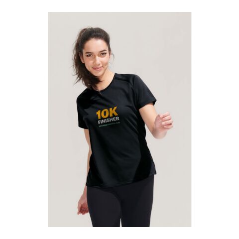 Sporty Women T-Shirt 140g vert pomme | XL | 1-color Sérigraphie | Bras droit | 100 mm x 70 mm | non disponible