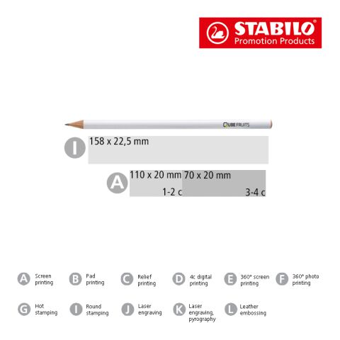 STABILO All crayon, blanc sur