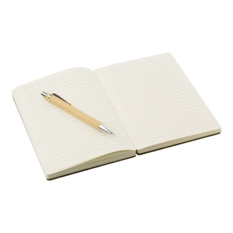 Carnet de notes avec stylo, couverture en bambou - Votre boutique